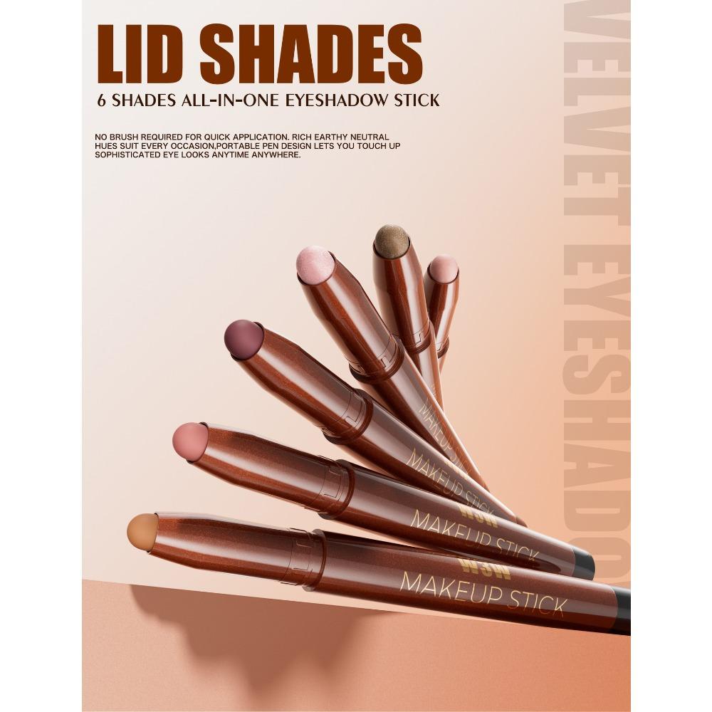 Eyeshadow Stick Creamy Blendable, Multi Shades Matte & Shimmer, One Swipe Eye Look