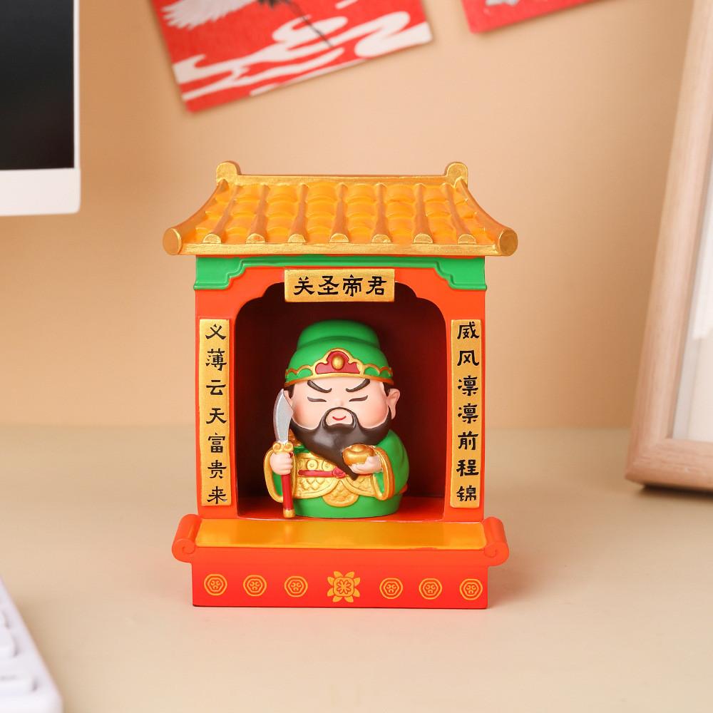 Feng Shui Harz Gott des Reichtums Schrein Mit Traditioneller Chinesischer Dekoration Für Zuhause Büro Geschenk
