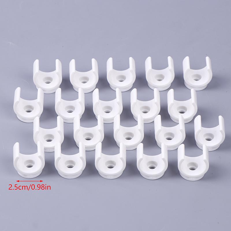 

20 шт. 20 мм ПВХ водопроводные хомуты зажимы соединитель подходят для 0,5/0,79 дюйма Od ТВ лотки трубка шланг вешалка поддержка Pex трубка A2