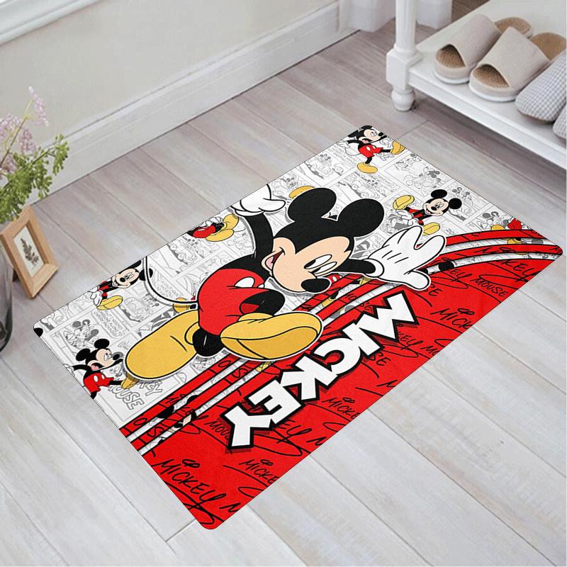 

1pc Mickey Rug Anti Slip, Non Shedding, Stain Defying, Ideal for Living, Bedroom & Laundry Handcrafted Home Decor, Adds Vibrancy To Any Room Christmas 60cm by 90cm