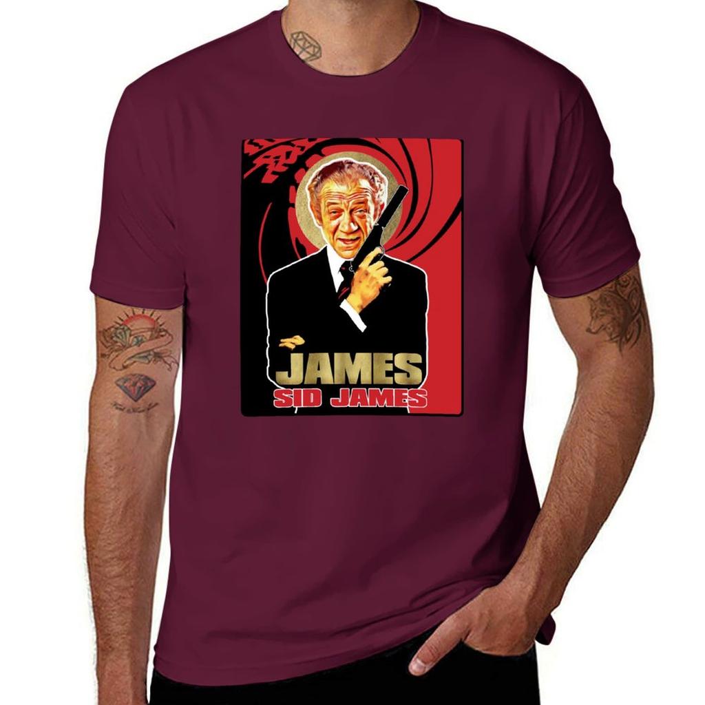 James Sid James T-Shirt Anime Figures Cotton Graphic Tees Blue Archive Man T Shirt Mens Graphic T-shirts