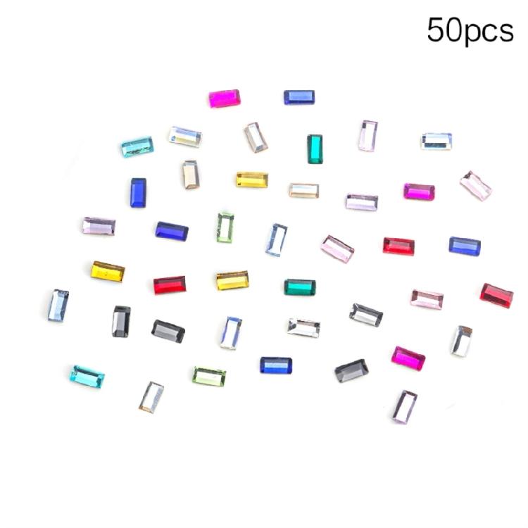 Colorful Rhinestones Nail Art Charms Irregular Nail Art Decorations Pack of 50