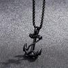 1pc Stainless Steel Vintage Anchor Pendant Necklace, Suitable For Everyday Wear