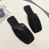 Order A Size Up,Summer Women Slippers Sexy Mesh Mules Indoor Home Slides Square Toe Female Flats Shoes Outdoor Clogs Beach Sandals Flip Flops 43