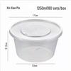 Disposable Round Plastic Food Container with Lid