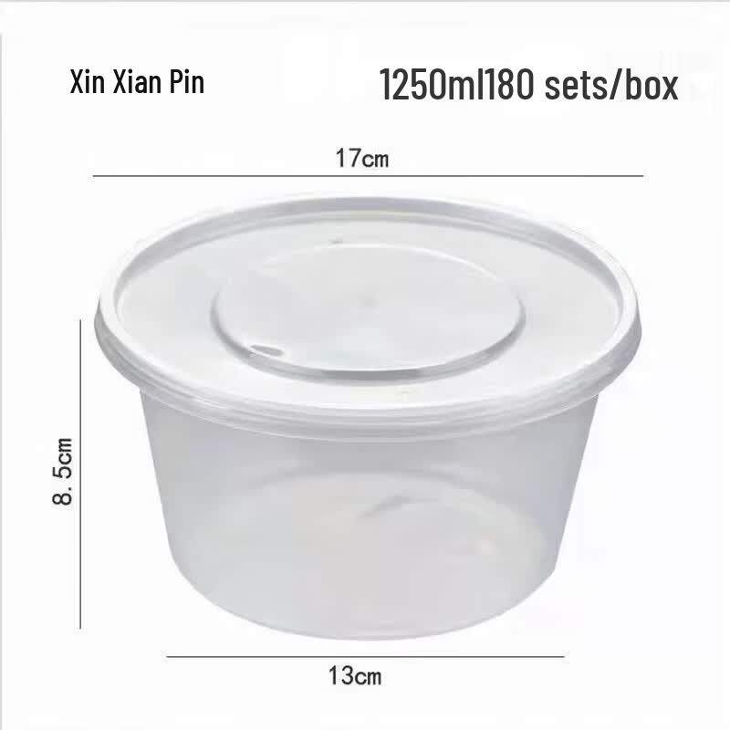 

Disposable Round Plastic Food Container with Lid