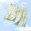 Hodo Girls' 7A Antibacterial 100% Cotton Short Sleeve Pajama Set