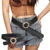 Retro Wide Belt Hollow Hollow Belts New Black Waistband  for Women Girls