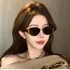 2PCS  Girl Retro Cat Eye Sunglasses Women High-end Metal Travel Sunglasses Square Face Makes Her Look Thin