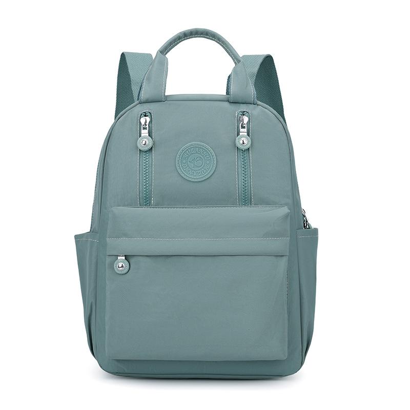 Solid Color Women's Backpack Large Capacity Nylon Backpack