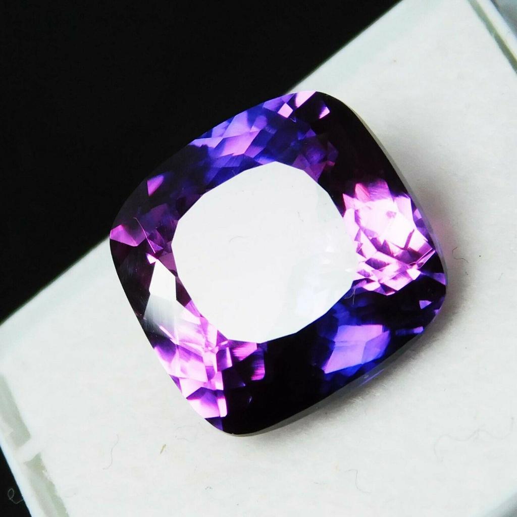 Natural Purple Tanzanite Loose Gemstone 10.12 ct Square Cushion Cut Certifide for Jewelry Designs