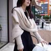 Trendy Long Neck Scarves Autumn Winter Scarf with Sleeves Gifts Knitted Wrap Shawl