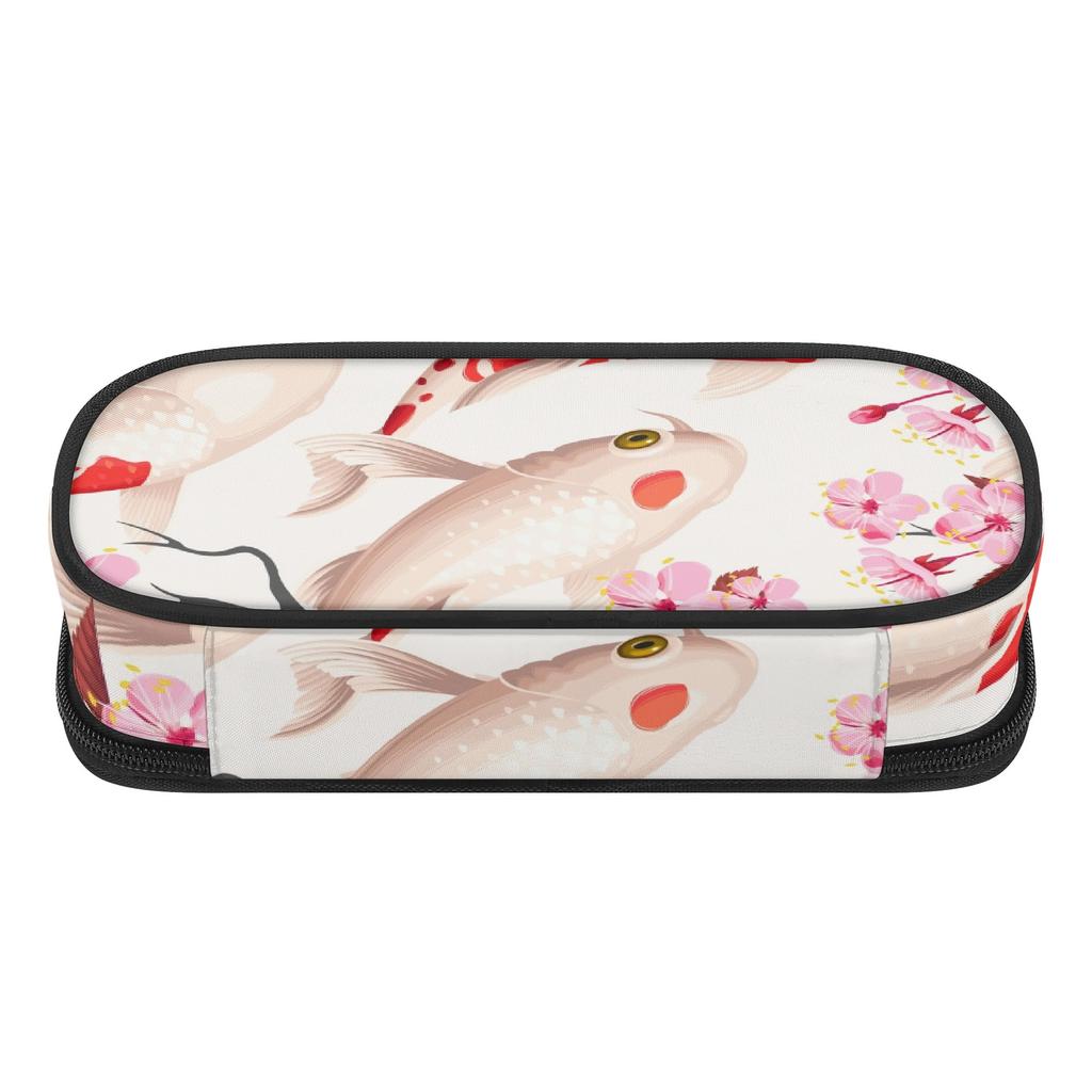 Pen Case Organized Storage 300D Polyester Smooth Zipper with Main Pocket Mesh Layer and Removable Pen Divider for Boys Girls