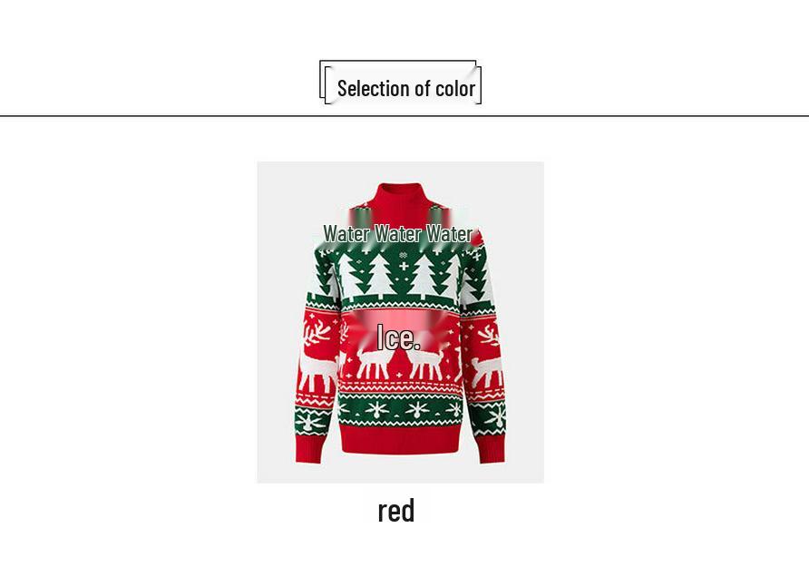 European & American 2026 Men's & Women's High Collar Custom Christmas Sweater - Jacquard Knitwear