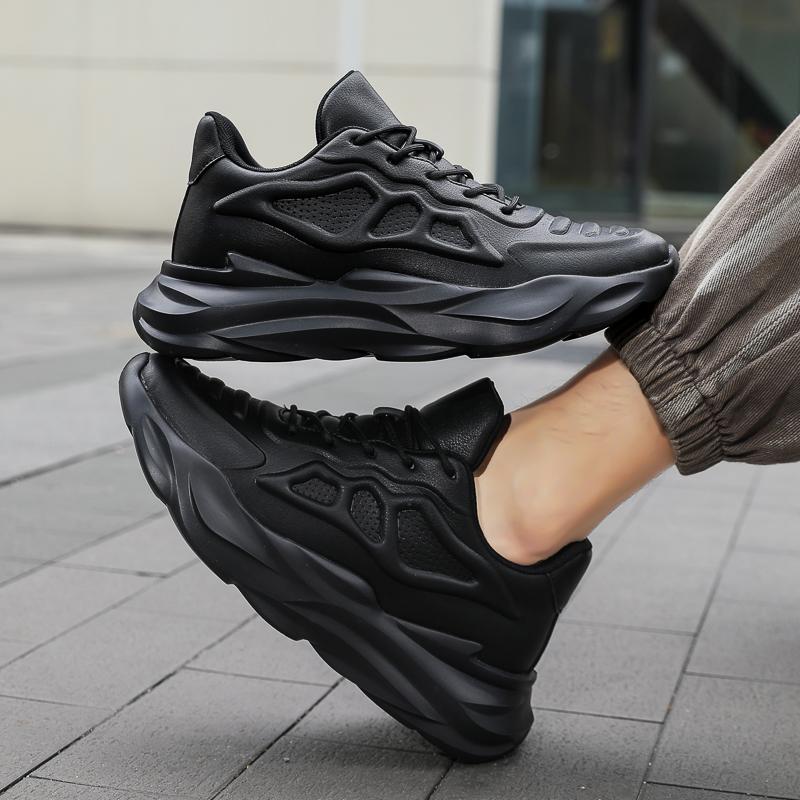FashionSneakers For Men lace up Trend Casual genuine Leather Shoes outdoor fashion Tenis Luxury Trainer Race Mens Walking Shoes