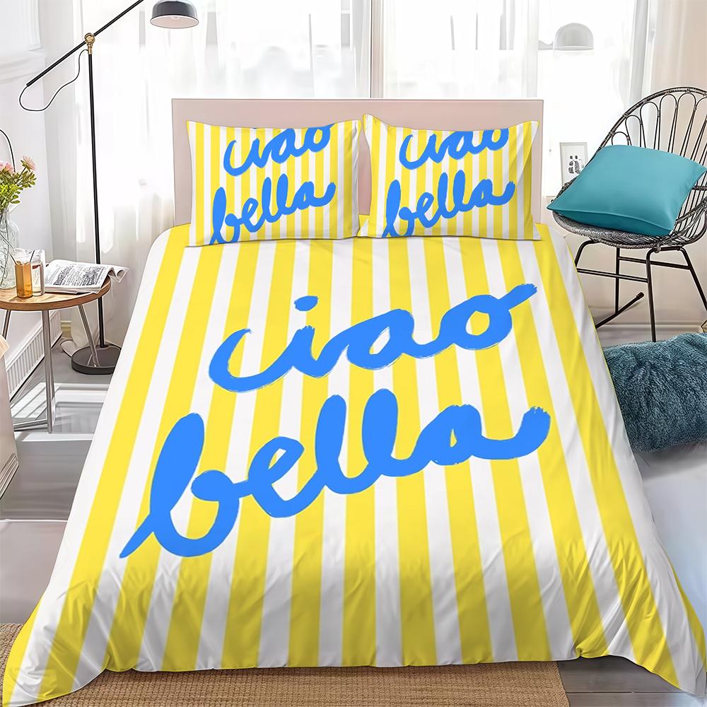 C-Ciaos B-Bellas Duvet Cover Set Home Style Bedding Soft Laundry Cotton Bed 3 Piece Set Student Dormitory Gift