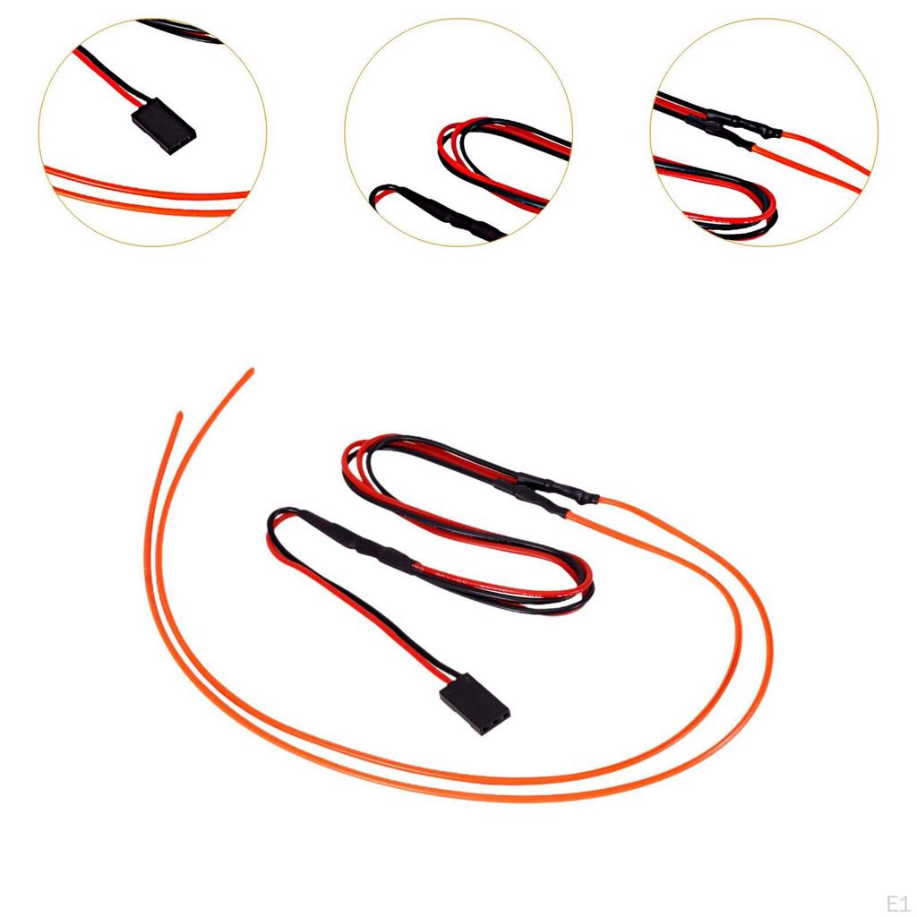 Bright Light Strip Glowing Strobing Line Red 29cm Length Soft Wire Lights RC Car for