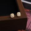 Full of Zircon Stud Earrings Temperament Earrings Small and Simple Commuter Earrings