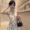 Transparent Lace-up Short Skirts A-line Dresses Women Fashion Lace Halter Dress  Party