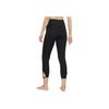 Nike 21 Solid High-Waisted Slim Fit Nine-Point Sports Pants Women Bottoms Black DJ0802-010