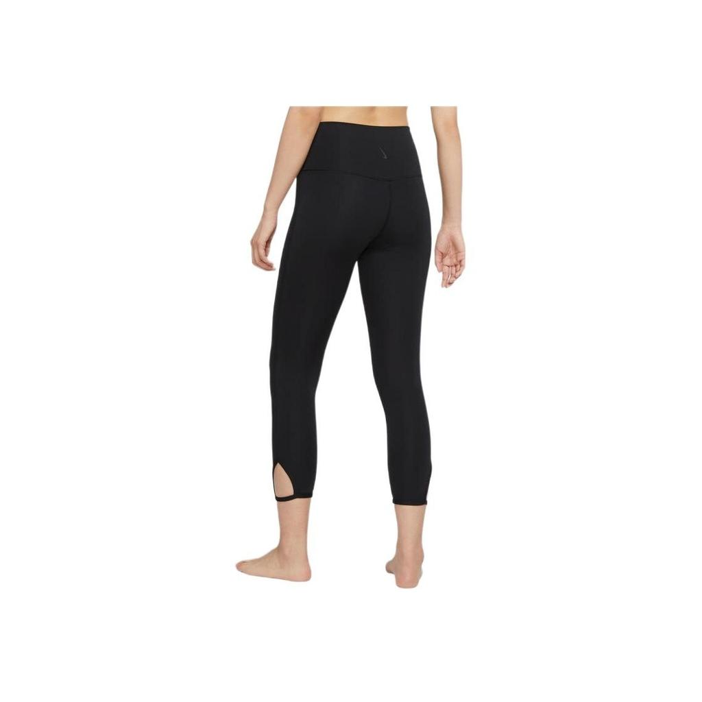 Nike 21 Solid High-Waisted Slim Fit Nine-Point Sports Pants Women Bottoms Black DJ0802-010