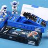 Trousse Multifuncțională Pop-Up pentru Copii, Costum de Astronaut, Cutie pentru Pixuri, Geantă cu Ascuțitoare, Lacăt cu Parolă, Agendă, Tablă Albă (albastru)