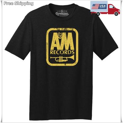 Throwbackmax A&M Record Label Classic Cut, Premium Tri-Blend Black T-Shirt Unisex T-Shirt