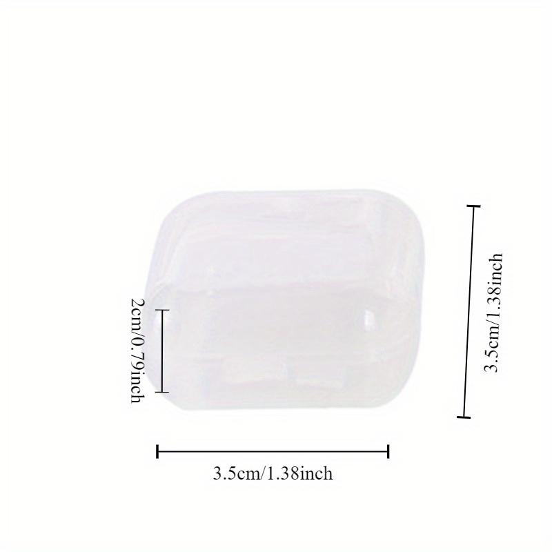 Wholesale Mini Square Storage Box Transparent Plastic Flip Cover Small Case Pill Jewelry Earrings Dustproof Storage Pack Boxes