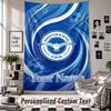 Custom Tapestry Wall Hanging, Brighton & Hove Albion Football Personalized Name Text Home Wall Decor