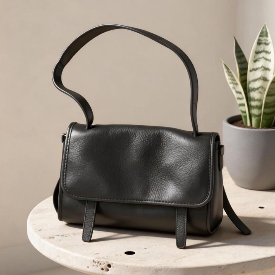 Large Capacity Women's New Messenger Bag, Light Luxury Commuting Retro Top Layer Cowhide Single Shoulder Crossbody Leather Women's Bag