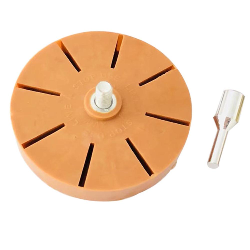 2PCS 3.5-inch Paint Removal Rubber Wheel and Rubber Plate