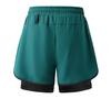 Unisex Quick-Dry Fake Two-Piece Summer Sports Shorts, Anti-Exposure, Running Three-Quarter Style