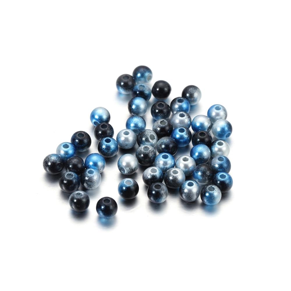 50-400Pcs 3-12mm Colorful Acrylic ABS Imitation Pearl Bead Loose Spacer Beads for DIY Bracelet Necklace Jewelry Making Supplies