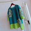 Fashion Pleated Blouse Summer New National Wind Stamp Large Size Loose Thin Temperament Wild T-shirt
