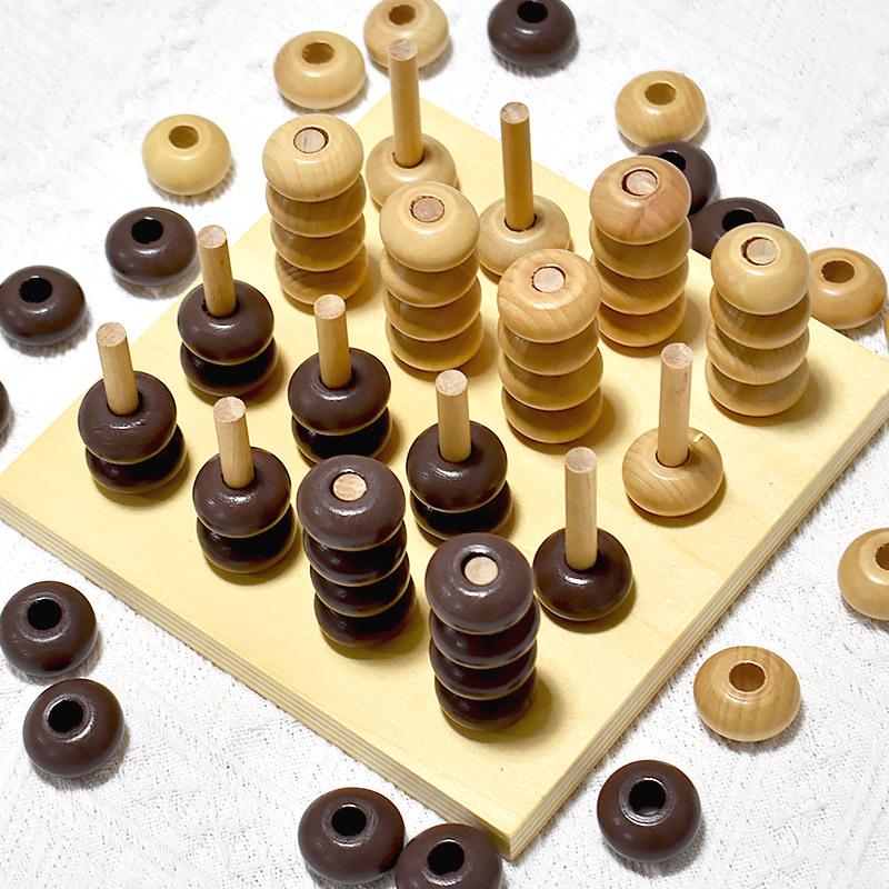 Трехмерные шахматы Монтессори с четырьмя пальцами: Интерактивная обучающая игра для детей