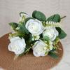 7 Heads Real Happy Flower 8 Colors Mini Natural Simulated Rose Photography Photo Gift Rose Flowers Decorative Home Decorative