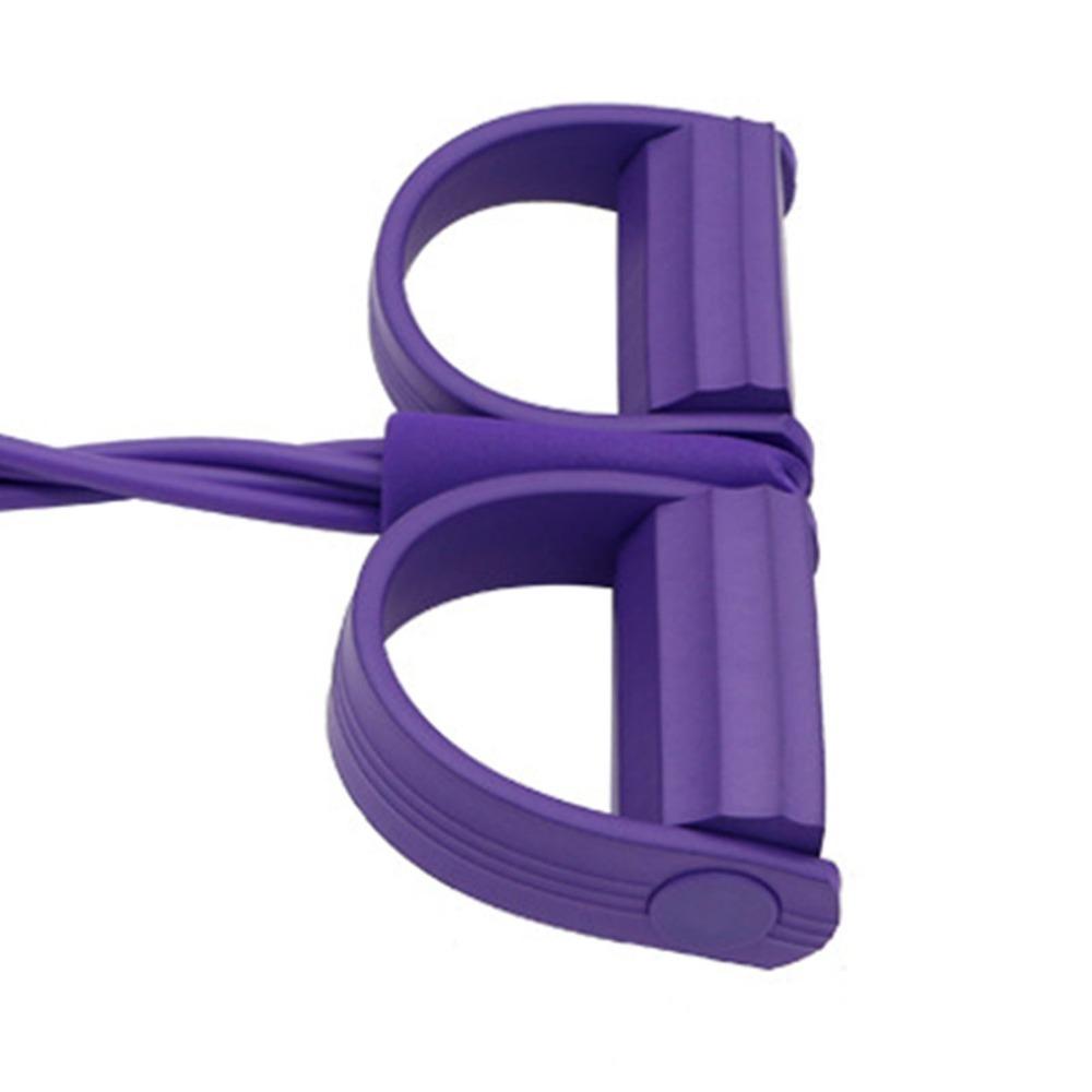 2PCS 4 Tube Resistance Band Trainer T Handle Sit up Trainer Pedal Resistance Band  Arm Training 4 Tube+6 Tube