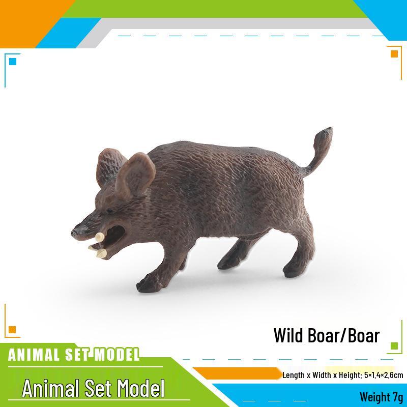 Wild Animal Model Set: Eland, Camel, Orangutan, Boar, Anteater, Flamingo, Marmoset