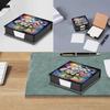4Pcs DIY Rhinestones PU Gem Art Sticky Note Case with 160 Sheets Paper Crystal Note Box for Living Room Home Office Decoration
