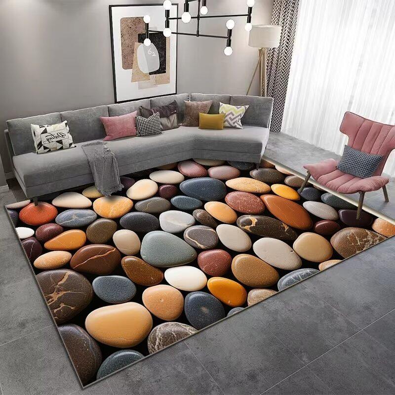 Europa Stil Kopfsteinpflaster Farbe Teppich Wohnzimmer Sofa Schlafzimmer Bettseite Arbeitszimmer Küche Eingangstür Läufer Rutschfest Modernes Dekor Matte