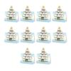 Holiday Gift Exchange Supplies 10 Pcs 3D Christmas Tree Greeting Cards, Postcards Festive Cards for Relatives Friends Bulk New Year, Winter Xmas Party