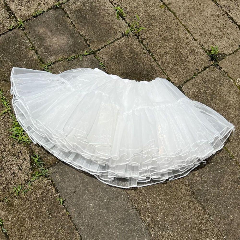Fluffy White Petticoat Lolita Bottoms Skirt Support new Boneless Puffy Skirt