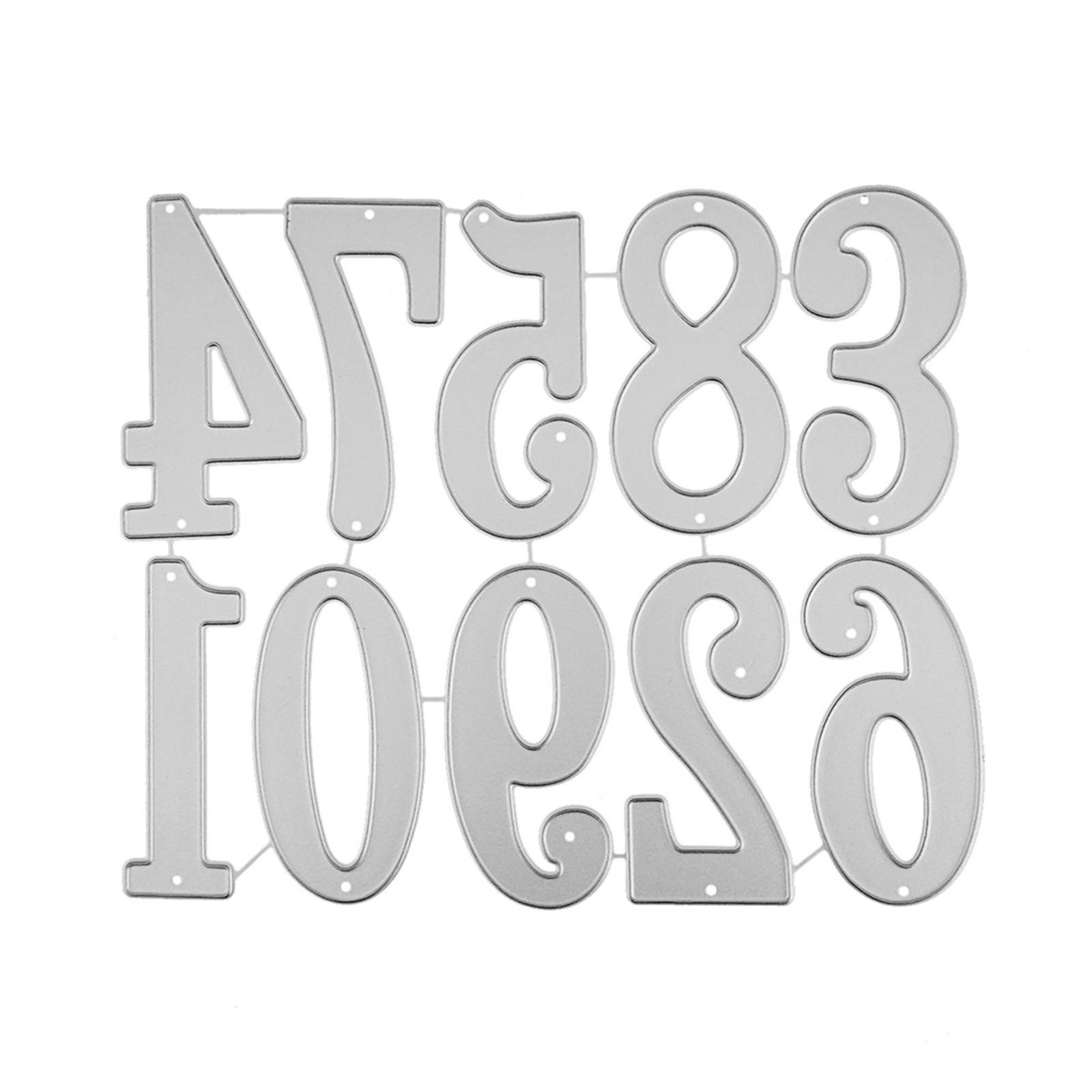 

Великий Цифровий Набір Висічні Цифри Металеві Ріжучі Шаблони Трафарет Скрапбукінг Тиснення 2024 Нові Різдвяні Крафтові Штампи та Вирубки One Size срібний
