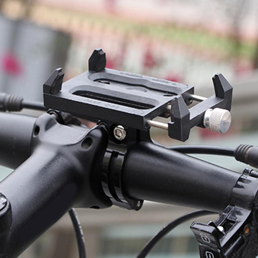 Cycling Phone Mount Universal Navigation Holder Aluminum Alloy Handlebar Clamp Smartphone Stand with Non Slip Pad
