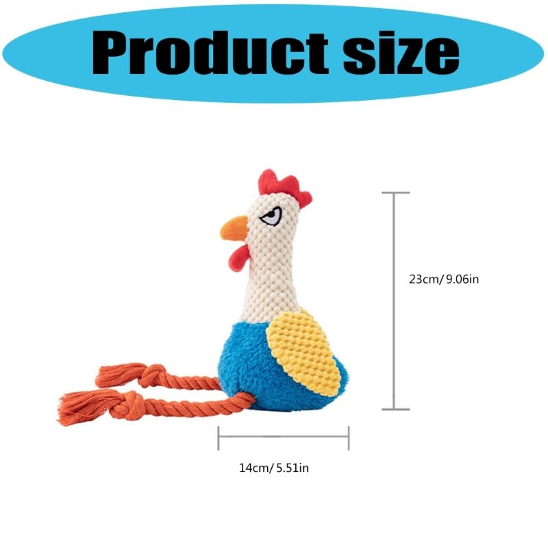 Cotton Rope Dog Chewing Chasing Toy With Noise Maker Outdoor Fetching Game Teething Toy For Aggressive Chewer Engagement