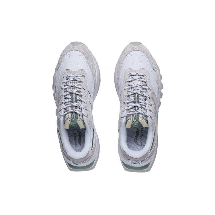 Li Ning Fangyuan EVO Textile, Synthetic Leather Low Top Sports Casual Shoes Women's White Gray AGCS164-3