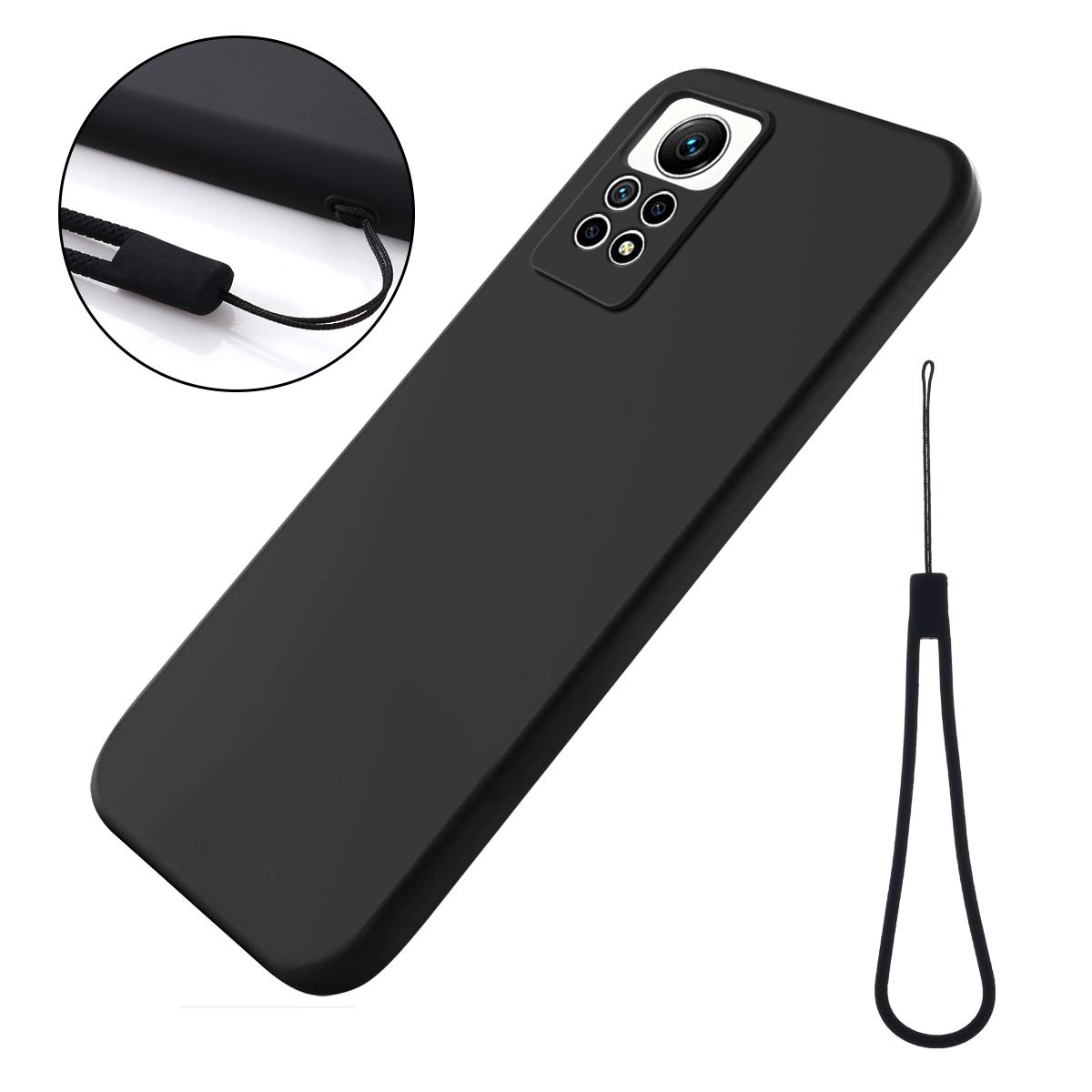 

For Xiaomi Redmi Note 12 Pro 4G Liquid Silicone Drop-proof Cover Soft Lining Phone Case Black