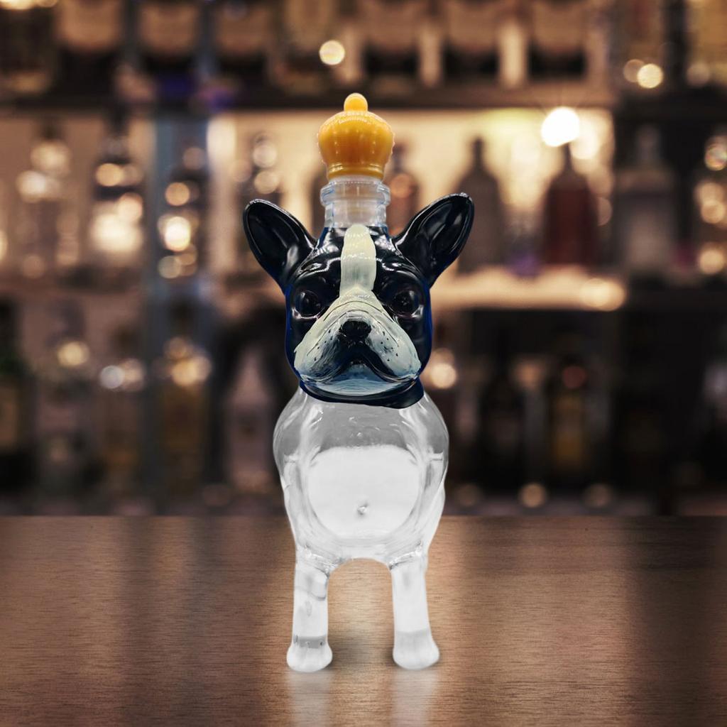 Funny French Whiskey Bottle,3D Engraved Shaped Whiskey Glasses,Dog Whiskey Wine Glass Bottle,Fanyil Eaglory,Unique Wine Decanter,for Men