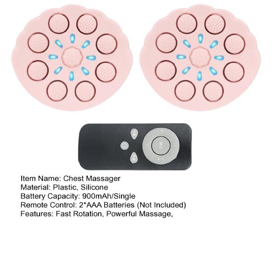 Wireless Breast Massager Soft Silicone Cup with Multiple Vibration Modes Portable Rechargeable Personal Care Device for Circulation Comfort