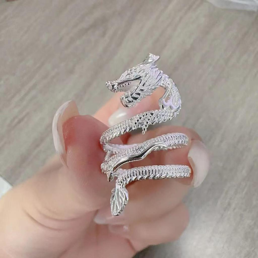 2024 Auspicious Dragon Ring: Trendy Retro Hip Hop Design, Fashionable Openable Finger Jewelry